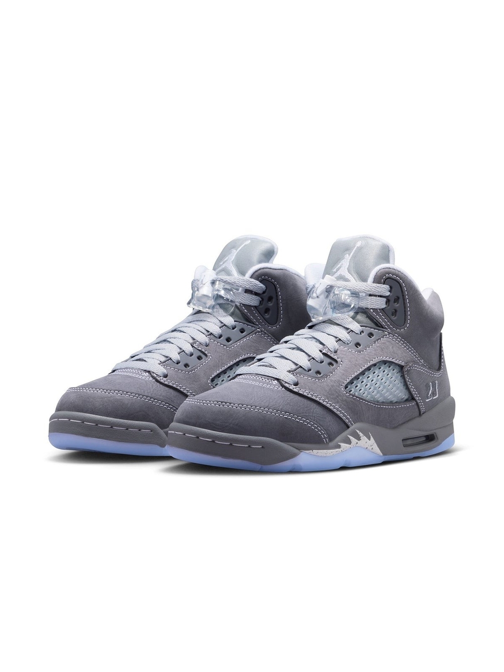Air Jordan 5 Kids Retro 'Wolf Grey' Sneakers - Size 4Y EUC